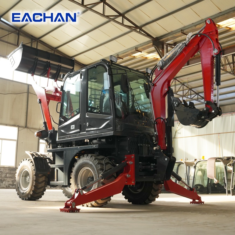 Agriculture Farming Working - 4WD Hydraulische Wielgraaflaadcombinatie Dieselmotor Bouw- en
