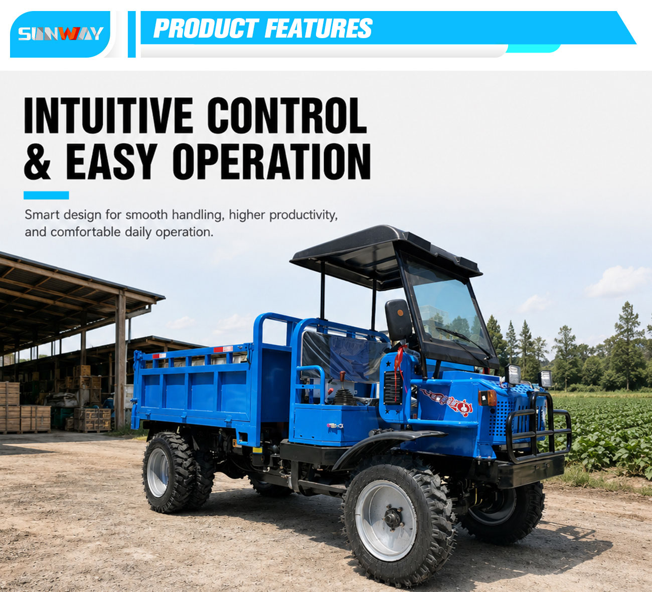 Fabriekslevering 800CC 4WD UTV - Agriculture Farming Working recensie en prijs